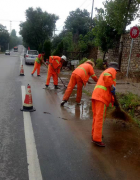 博山小修做好雨季巡查，保障道路安全暢通