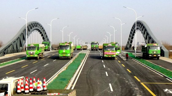 站西路中承式桁架拱橋工程通過荷載驗收監(jiān)測